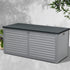 490L Outdoor Storage Box Bench Seat Toy Tool Shed Chest Rust Free - Dark Grey